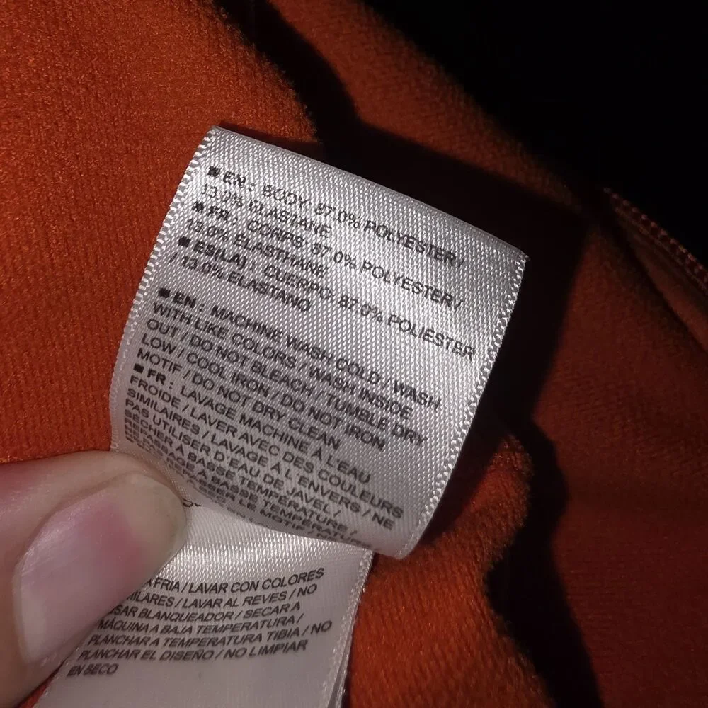 SALOMON Sz M Acti Therm Orange Full Zip L/S Thin Layering Logo Running Sweater